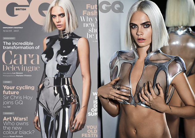 卡拉迪樂芬妮性感登上英國版《GQ》