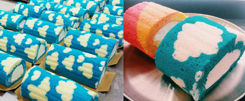 超夢幻瑞士捲出爐囉～藍天白雲吃下肚不知道是什麼感覺？