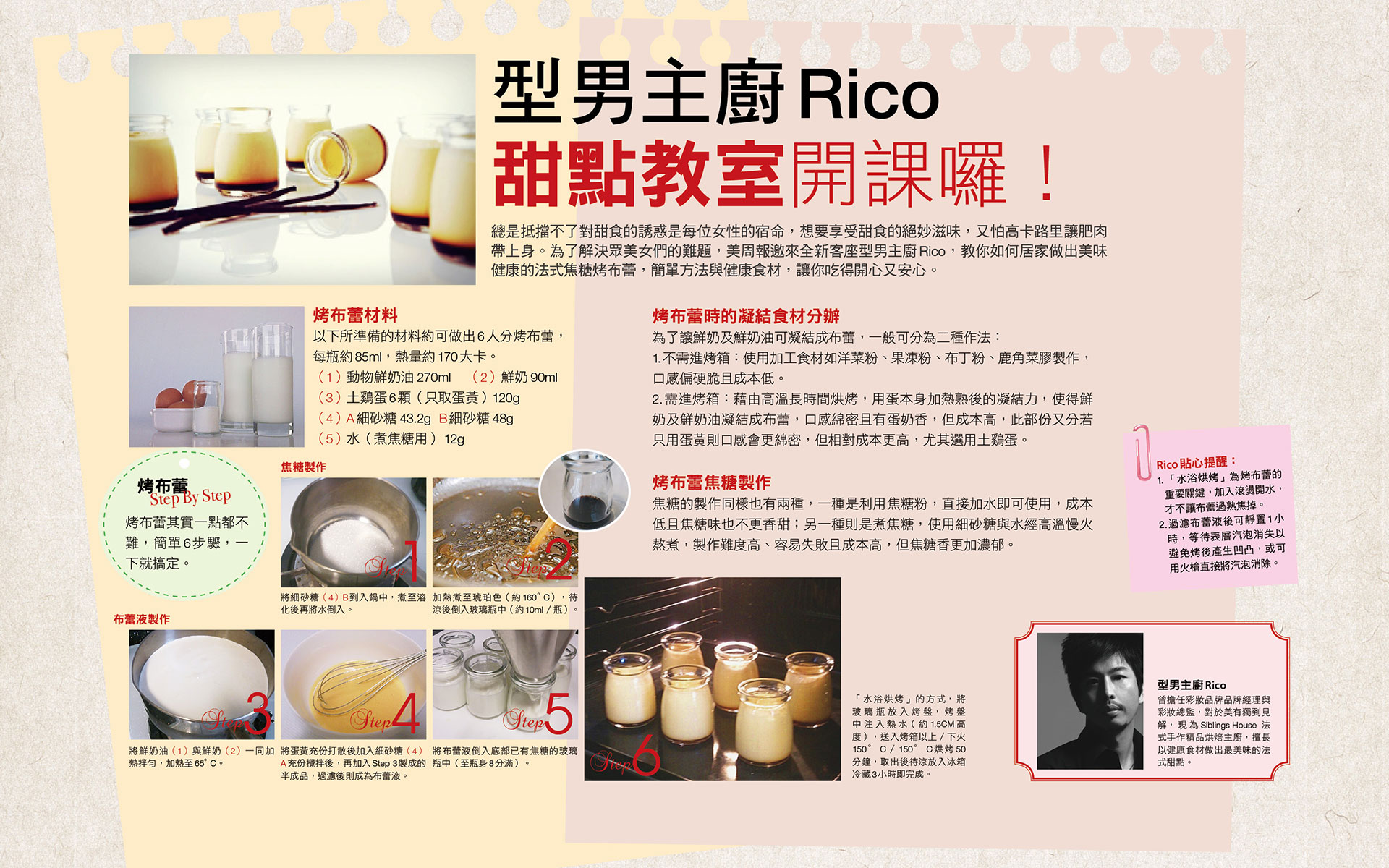 型男主廚Rico 甜點教室開課囉！