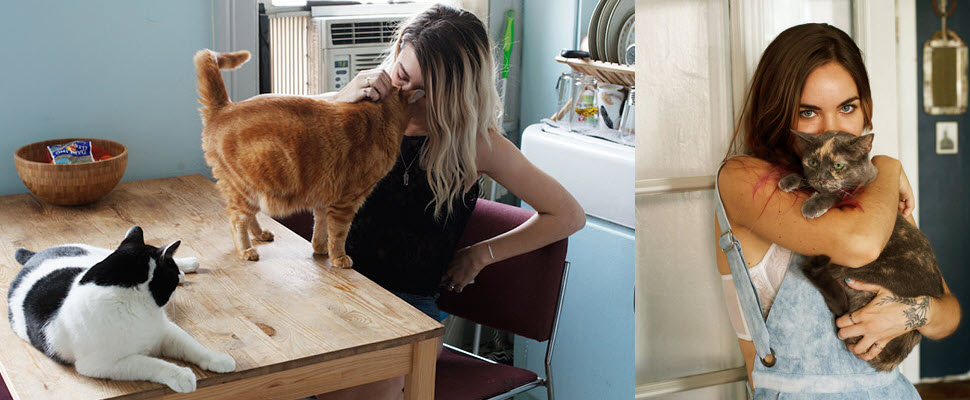 「女孩與她們領養的貓」系列照，讓人感動又有意義