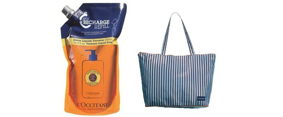 買補充瓶送包！歐舒丹做環保