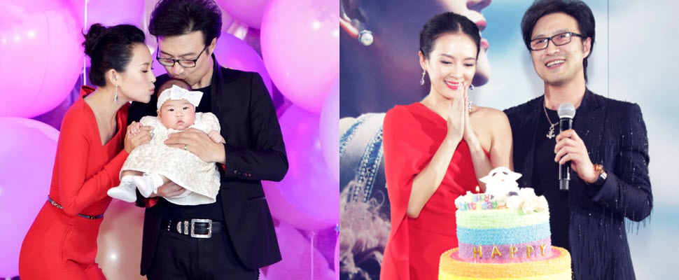 章子怡汪峰愛女百日宴正面照曝光囉～