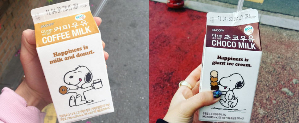 韓國史奴比咖啡牛奶超強大，喝完讓你不想睡～