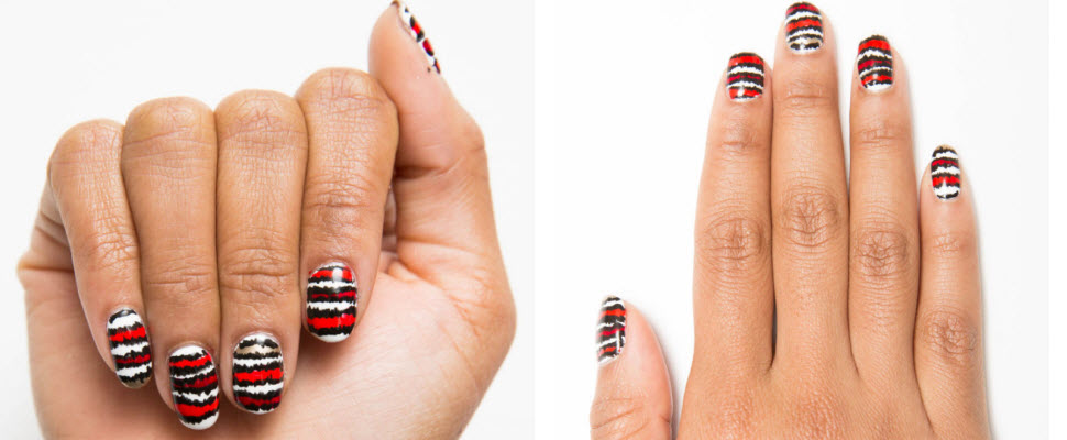 今年夏天就是要條紋！簡單條紋指彩畫法大公開，手殘女孩也學得會