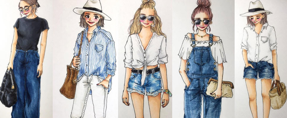 還在煩惱每天要穿什麼出門嗎？讓日本時尚插畫家激發你的靈感吧！