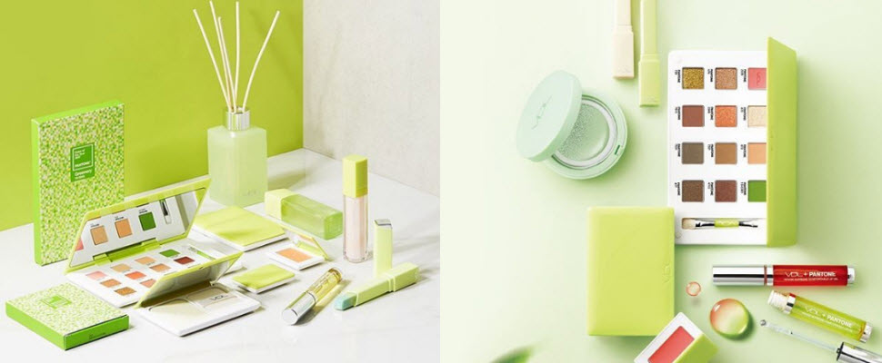 PANTONE聯名彩妝來囉！草綠色系光用看的就好療癒喔～