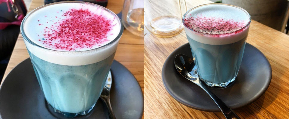 下一個熱門打卡美食就是它，夢幻又唯美的天空藍拿鐵～