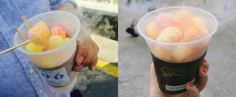 到韓國絕不可錯過超有趣甜食，吃進嘴裡就冒煙喔～