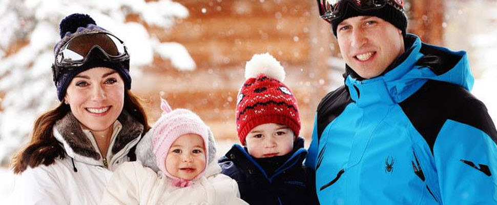 英國皇室小公主、小王子渡假玩雪初體驗！