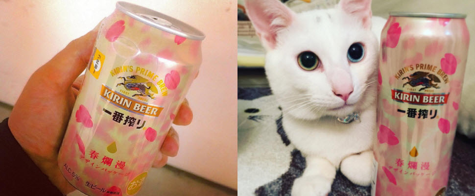 春天就是要很粉嫩，當然啤酒也要粉嫩一下囉～