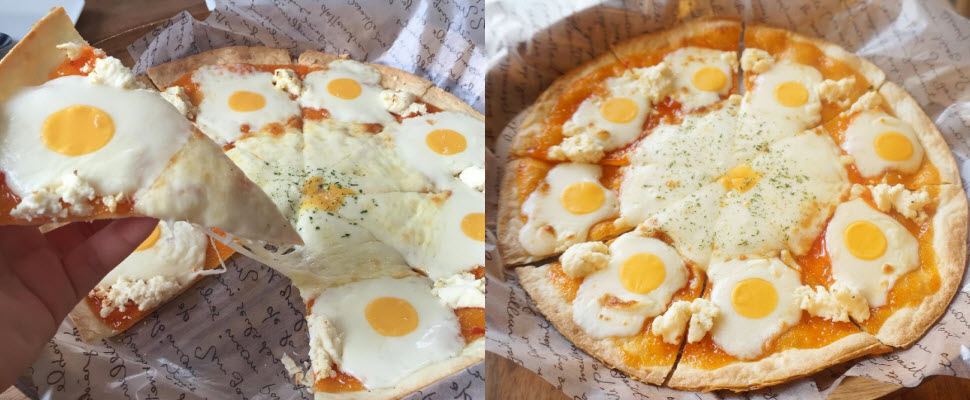 別傻傻以為是太陽蛋披薩，一口咬下絕對讓你尖叫聲連連~