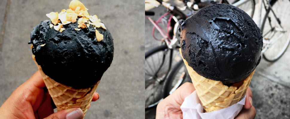 今年冰品不流行馬卡龍色，來自紐約時尚黑冰淇淋正夯～