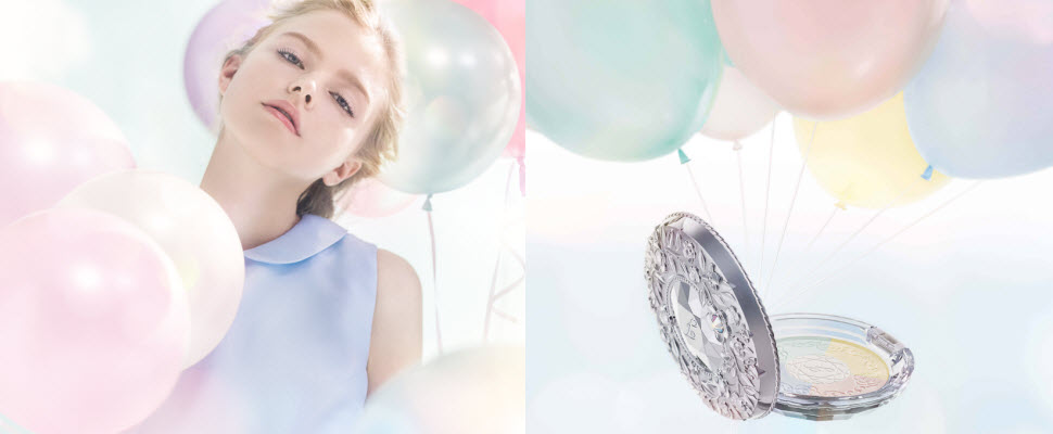 刷上五色蜜粉，打造有仙氣的自然透亮妝感！