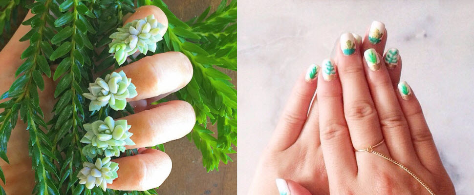 不要害羞大膽在指甲上種仙人掌，讓美甲散發濃濃的"潮味"！