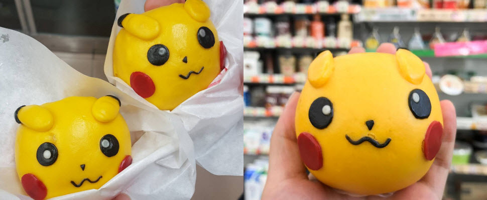 超級萌！韓國711推出皮卡丘豆沙包，讓人捨不得吃啊～