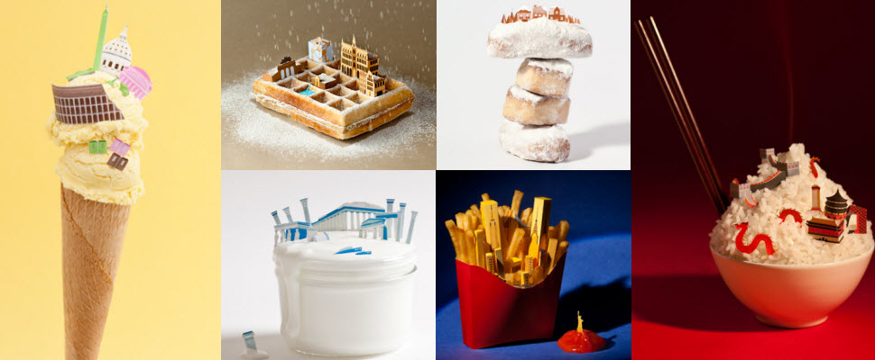 不同角度看世界，杯子蛋糕上的倫敦、米飯上的北京，你最愛哪一個？