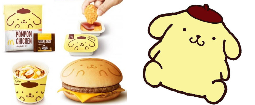 日本麥當勞聯名布丁狗，漢堡雞塊冰炫風都變得好萌喔～