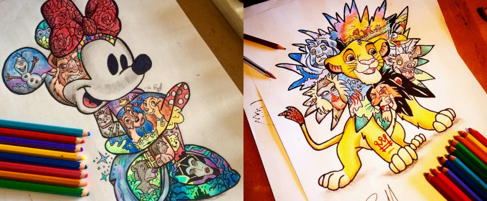 快試試你可以從圖中找出幾個角色呢？超酷的畫中畫藝術等你來探索～