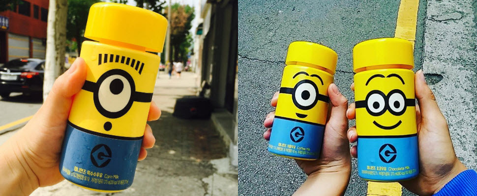 韓國便利商店推小小兵牛奶，衝著這個瓶子不管多少錢都要入手！