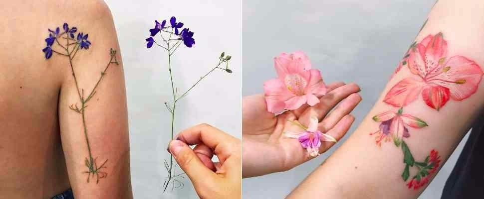 刺青也可以好文藝，那些把花朵開在身上的圖騰是怎樣的小清新！