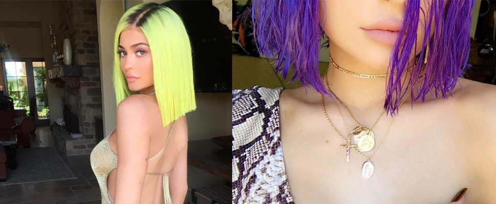 沒有極限！Kylie Jenner鮮黃、亮紫髮色超吸睛～