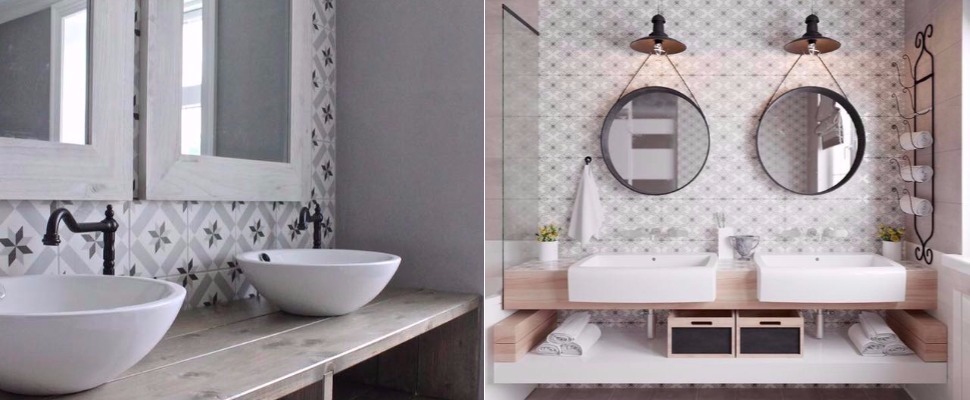 無聊小浴室變身南歐風情畫，其實妳只需要一塊牆壁～