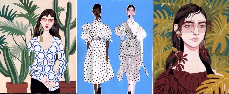 這位插畫家，精準畫出時尚圈最愛的「死魚眼、厭世臉」～