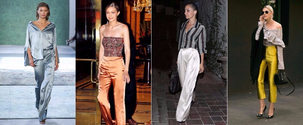 好閃亮好貴氣，學學名人穿出「緞面褲」的優雅上流感～