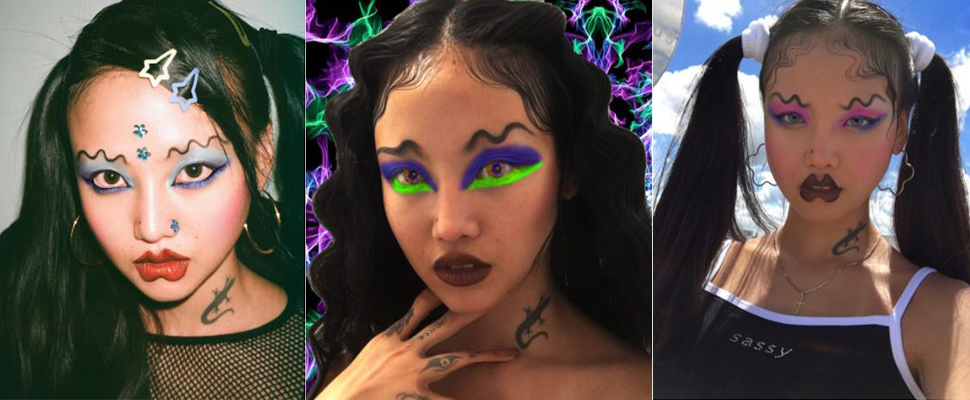 蠟筆小新輸了！這個妹子的「波浪眉妝」，女孩覺得可以嗎？｜妝容技巧