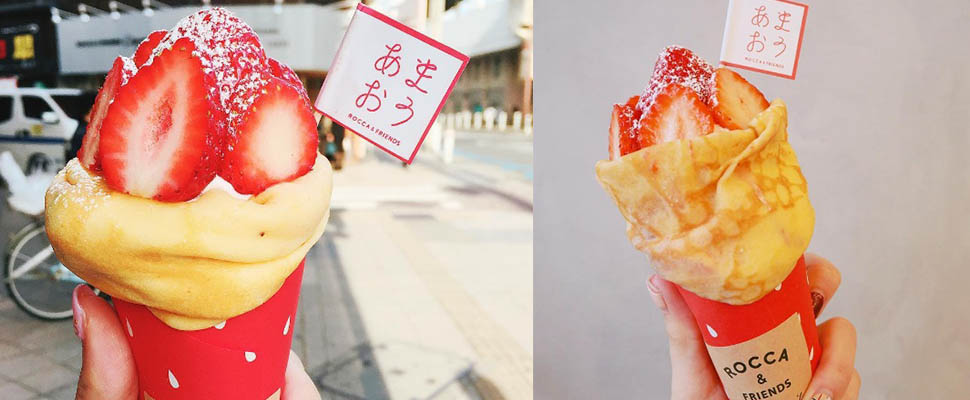 只有草莓季才吃得到！超級誘人的法式薄餅，就算排隊還是要吃！