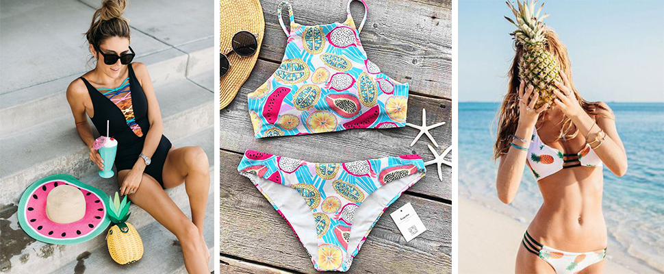 泳裝熱門款，看看她們是怎麼把「水果」穿上的