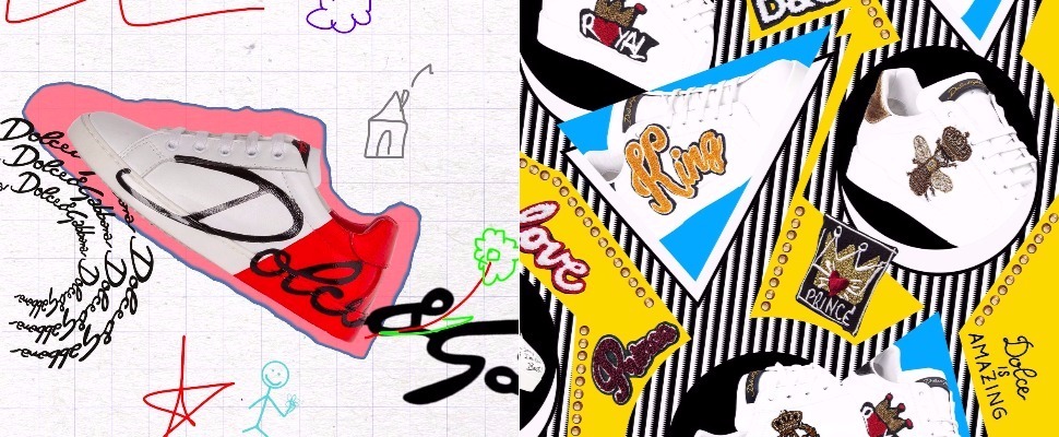 D&G推小白鞋訂製服務，自己的鞋自己設計