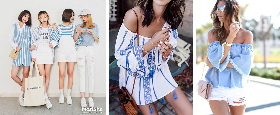 閨蜜藍ｘ天使白，好姊妹必穿的夏天流行色～