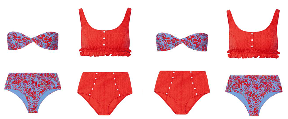 1套比基尼2種穿法，女孩必學的「印花比基尼混搭術」讓妳打卡照片不再尷尬重複！