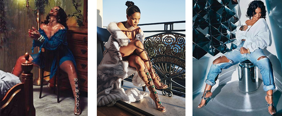 蕾哈娜真的很忙！全新聯名鞋款即將發售，高調奢華的祖母綠大寶石叫人怎麼移開視線！