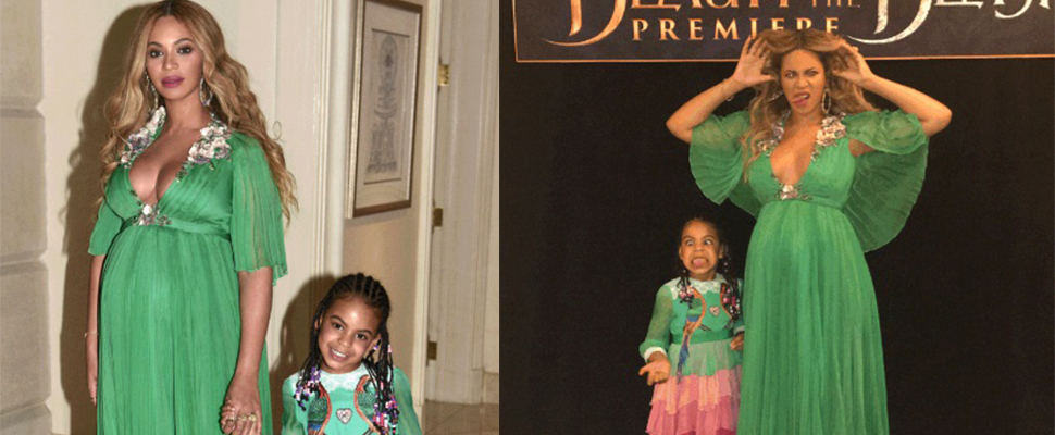 《美女與野獸》首映會，碧昂絲愛女身穿80萬華服超吸睛！｜名人穿搭