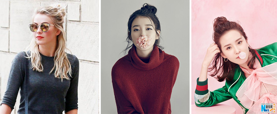 男生永遠不懂得丸子頭，今年又升級為「花瓣丸子頭」～