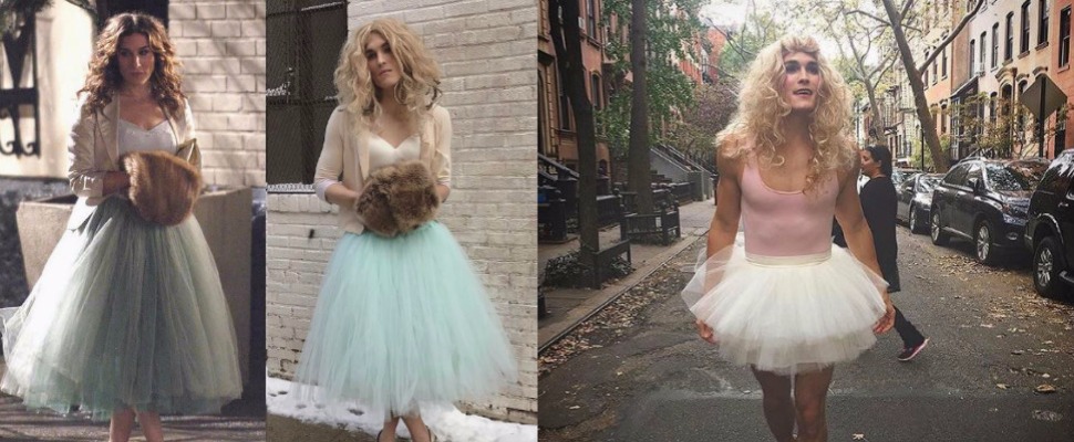 經典影集19年過後依舊有瘋狂粉絲致敬，這版本的Carrie Bradshaw太可愛了～